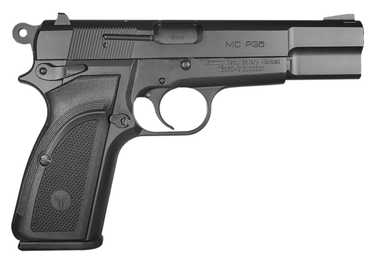 EAA GIRSAN 390450 MC P35 9mm Luger 15+1 4.87" Black Steel Barrel Black Serrated Steel Slide Matte Black Steel Frame Black Checkered Polymer Grip Ambidextrous