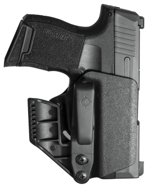 Mission First Tactical H2SG365AIWBM Minimalist Holster IWB Black Polymer Belt Clip Fits Sig P365/P365XL Ambidextrous