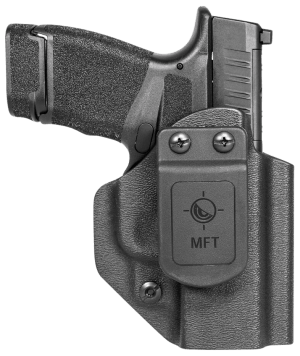Mission First Tactical HSFHCAIWBABL Appendix Holster IWB/OWB Black Polymer Belt Clip Fits Springfield Hellcat Micro-Compact OSP 9 Ambidextrous