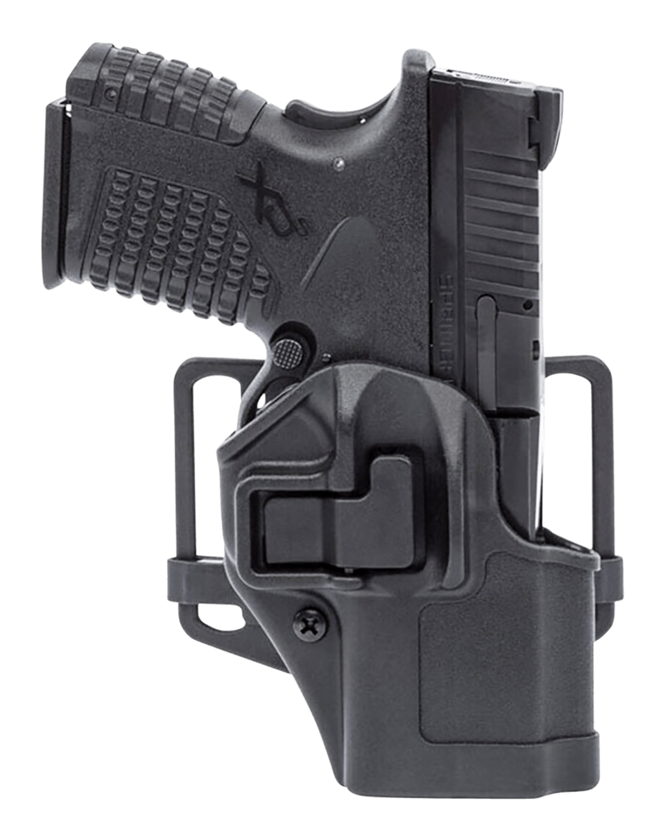 Blackhawk 410577BKR Serpa CQC OWB Size 77 Black Polymer Belt Loop/Paddle Fits Springfield Hellcat Right Hand