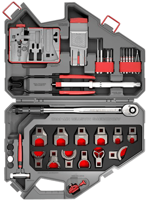 Real Avid AVAMKPRO Armorer's Master Kit Pro Gray/Red AR-15
