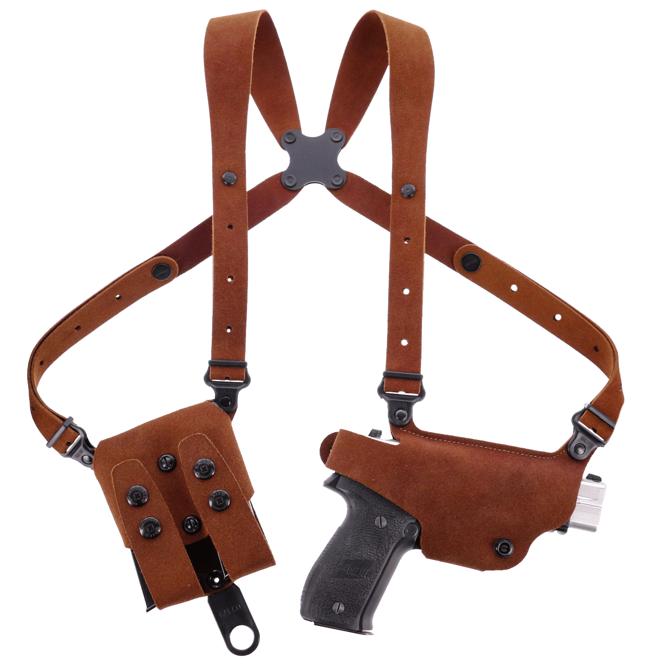 Galco CL2838R Classic Lite 2.0 Shoulder System Size Fits Chest Up To 56" Natural Leather Fits Sig P365 Fits Sig P365XL Fits Sig P365 SAS Right Hand