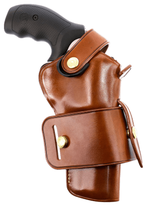 Galco WG2104 Wheelgunner 2.0 OWB Tan Leather Belt Slide Fits S&W L Frame/Ruger Security-Six Fits 4" Barrel Ambidextrous