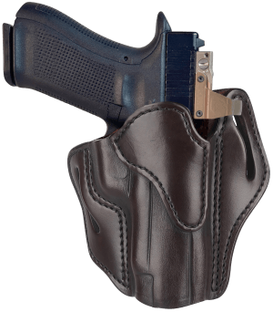 1791 Gunleather ORBH23SBRR BH2.3 Optic Ready OWB Size 2.3 Signature Brown Leather Belt Slide Compatible w/Glock 17/20/21/22/31/34/35/40/41/S&W M&P Shield Right Hand