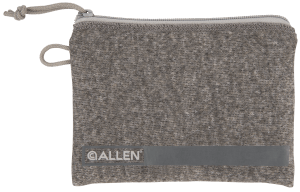 Allen 3625 Pistol Pouch Gray Polyester w/Lockable Zippers ID Label & Fleece Lining Holds Compact Size Handgun 5" L x 7" W Interior Dimensions