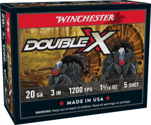 Winchester Ammo STH2035 Double X High Velocity Turkey 20 Gauge 3" 1 5/16 oz 5 Shot 10rd Box