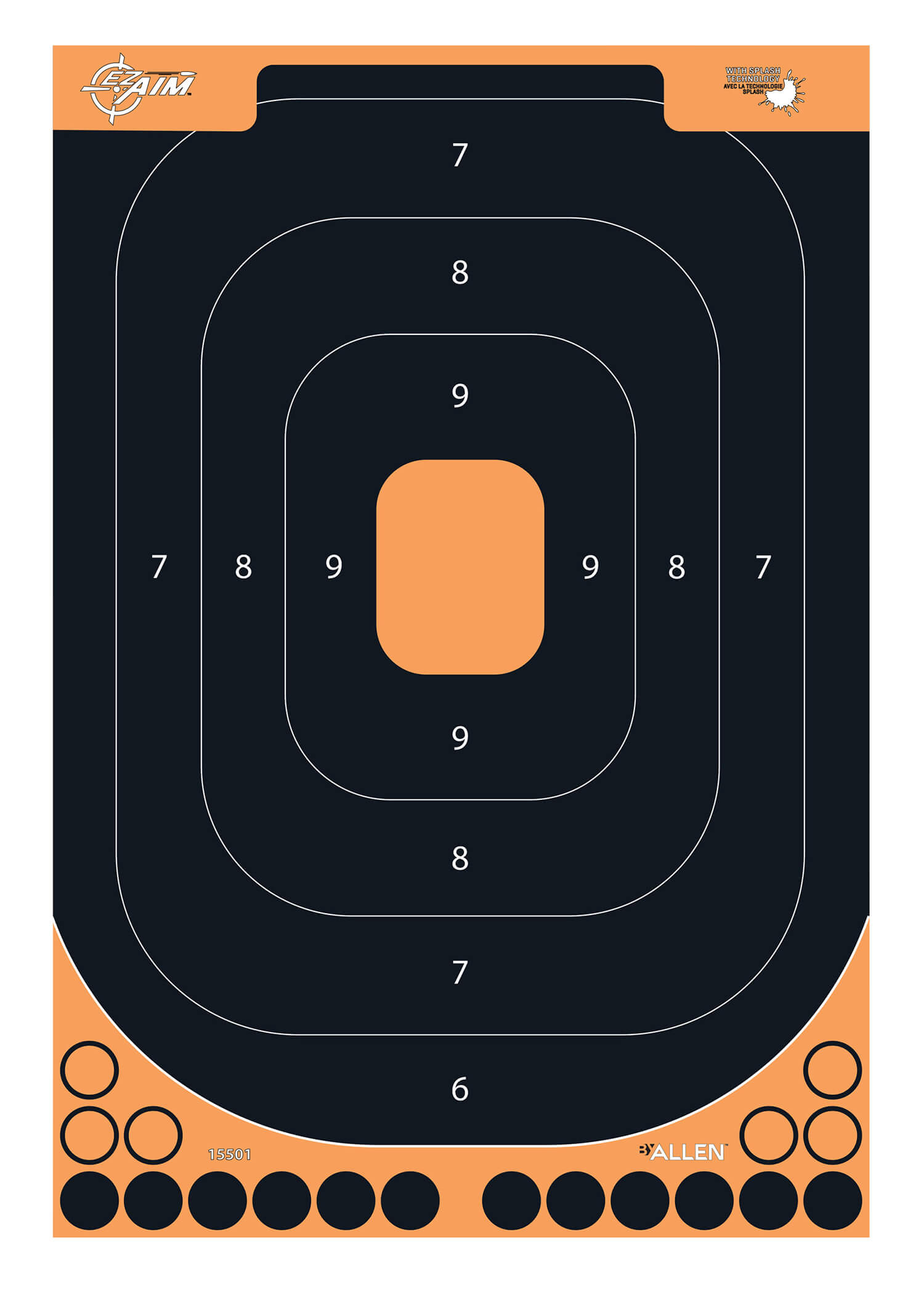 EZ-Aim 15548 Splash Reactive Trainer Kit Self-Adhesive Paper Handgun Yellow Oval Includes Targets/Pasters/Stand - Image 2
