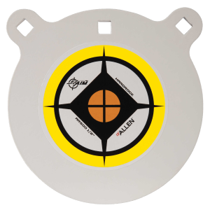EZ-Aim 15598 Hardrock 8" Black/White/Yellow AR500 Steel Gong 0.50" Thick Hanging