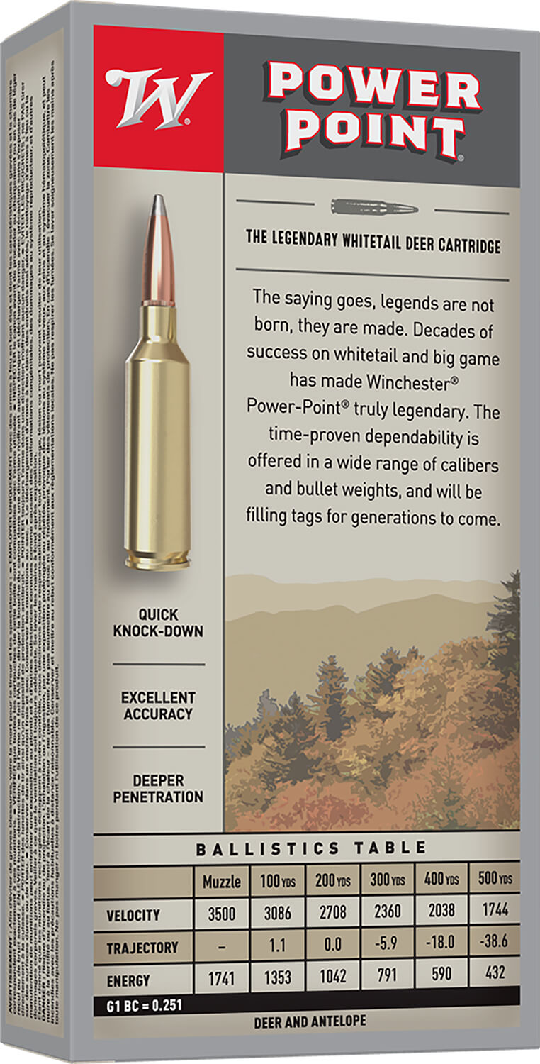 Winchester Ammo X222502 Power-Point 22-250 Rem 64 gr Power Point 20rd Box - Image 2