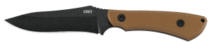 CRKT 2083 Ramadi  4.37" Fixed Plain Black Matte Baked-On Anti Rust SK-5 Steel Blade/Coyote Textured G10 Handle Includes Sheath