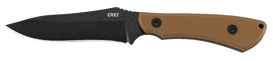 CRKT 2083 Ramadi 4.37" Fixed Plain Black Matte Baked-On Anti Rust SK-5 Steel Blade/Coyote Textured G10 Handle Includes Sheath