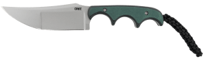CRKT 2394 Minimalist Katana 3.56" Fixed Plain Bead Blasted 8Cr13MoV SS Blade/ Green Resin Infused Fiber Handle Includes Lanyard