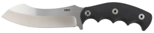 CRKT 2866 Catchall 5.51" Fixed Sheepsfoot Plain Brushed Satin 8Cr13MoV SS Blade/Black GRN w/Rubber Overlay Handle Includes Sheath
