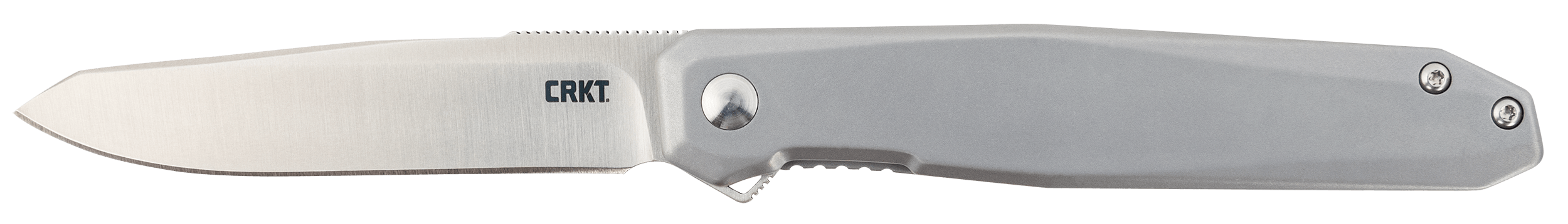 CRKT K230XXP Facet 3.37" Folding Sheepsfoot Plain Satin D2 Steel Blade/ Stainless Steel Handle Includes Pocket Clip