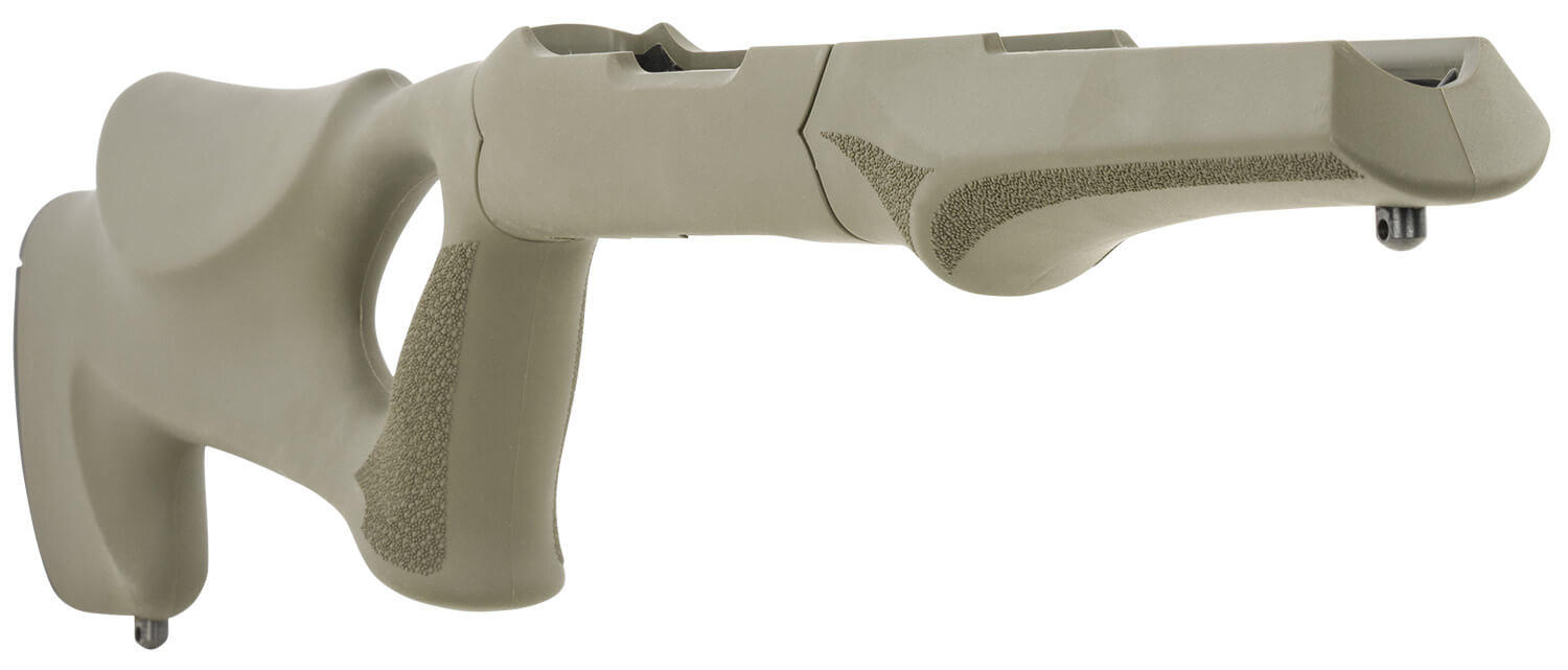 Hogue 22270 Tactical Thumbhole Stock made of Synthetic Material with OD Green Overmolded Rubber Finish for Ruger 10/22 (.920"D Barrel) Right Hand - Image 3