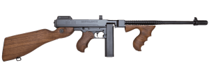 Thompson T114 1927A-1 Deluxe 45 ACP Caliber with 16.50" Barrel 20+1 Capacity (Stick) Blued Metal Finish American Walnut Stock Wood Grip Fixed Compensator Right Hand