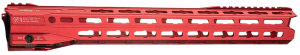Strike Industries GRIDLOKLITE17RED GridLok Lite with Quick Rail Detach System 17"L 1.57"D M-LOK Red Aluminum for AR-15