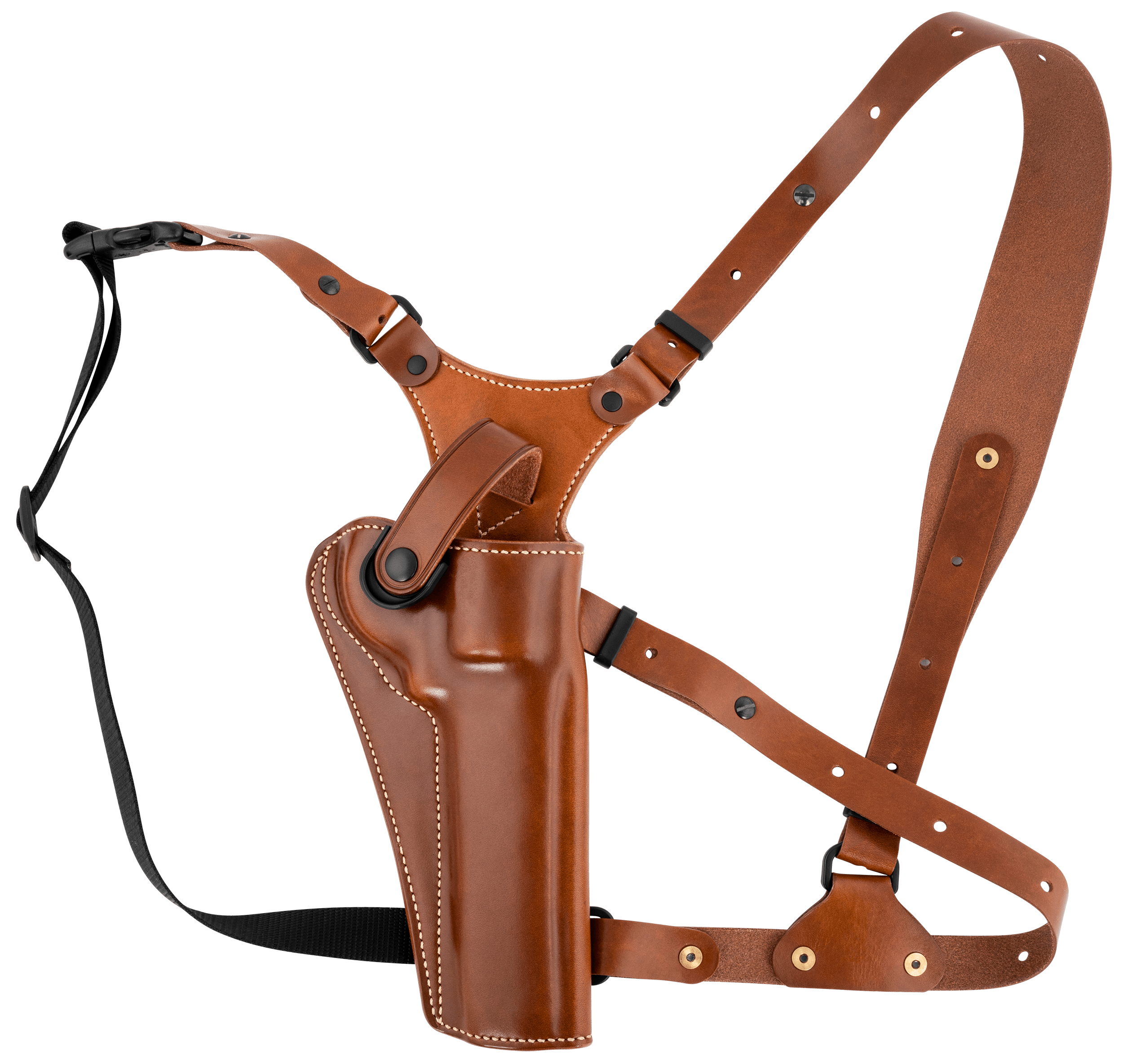 Galco GA128 Great Alaskan Size Fits Chest Up To 54" Tan Leather Shoulder/Torso Strap Fits Ruger GP100 Fits S&W L Frame Right Hand