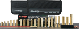 AimShot Master Kit Multi-Caliber Bore Sight with Red 650nM Laser Uses L736 Button Cell Batteries & 2 AAA Batteries for Battery Pack for Rifles (Batteries Not Included)
