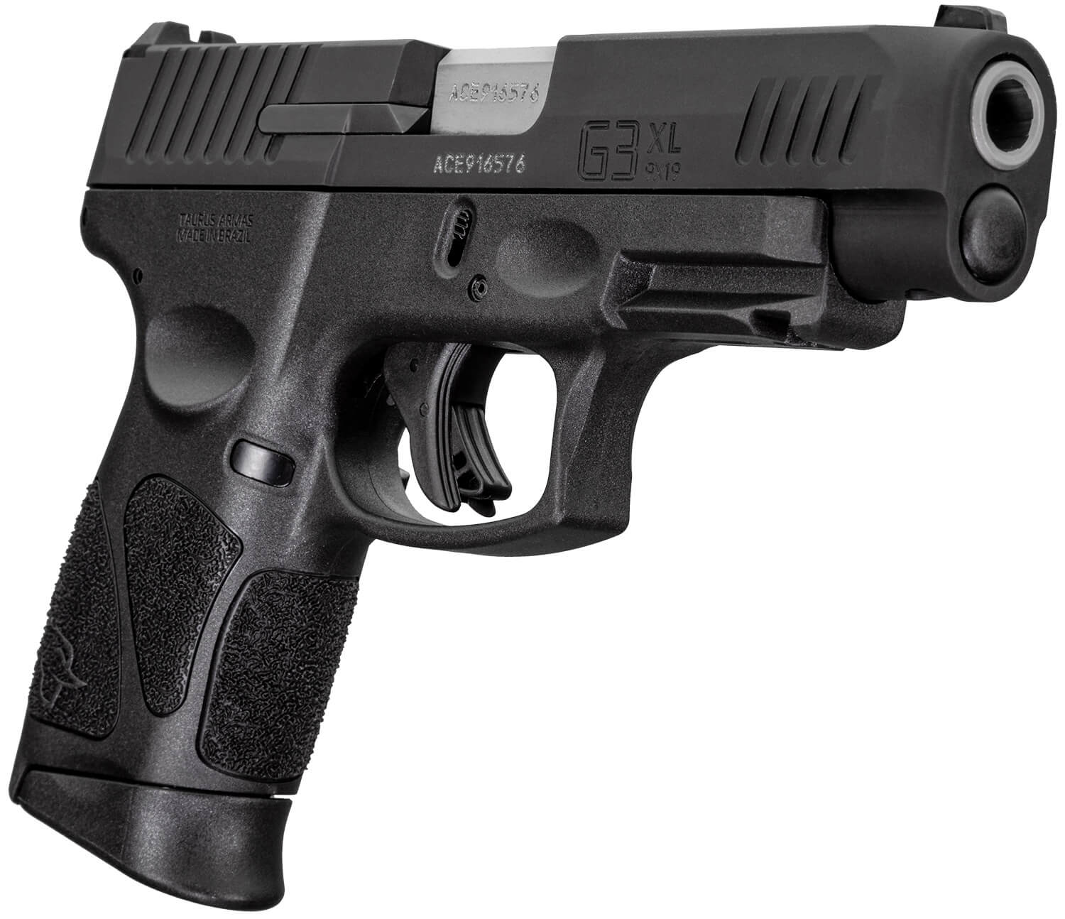 Taurus 1G3XLSR9041 G3XL Compact Frame 9mm Luger 12+1 4" Matte Stainless Steel Barrel Matte Black Tenifer Serrated Steel Slide Black Polymer Frame w/Picatinny Rail Black Polymer Grip Right Hand - Image 3