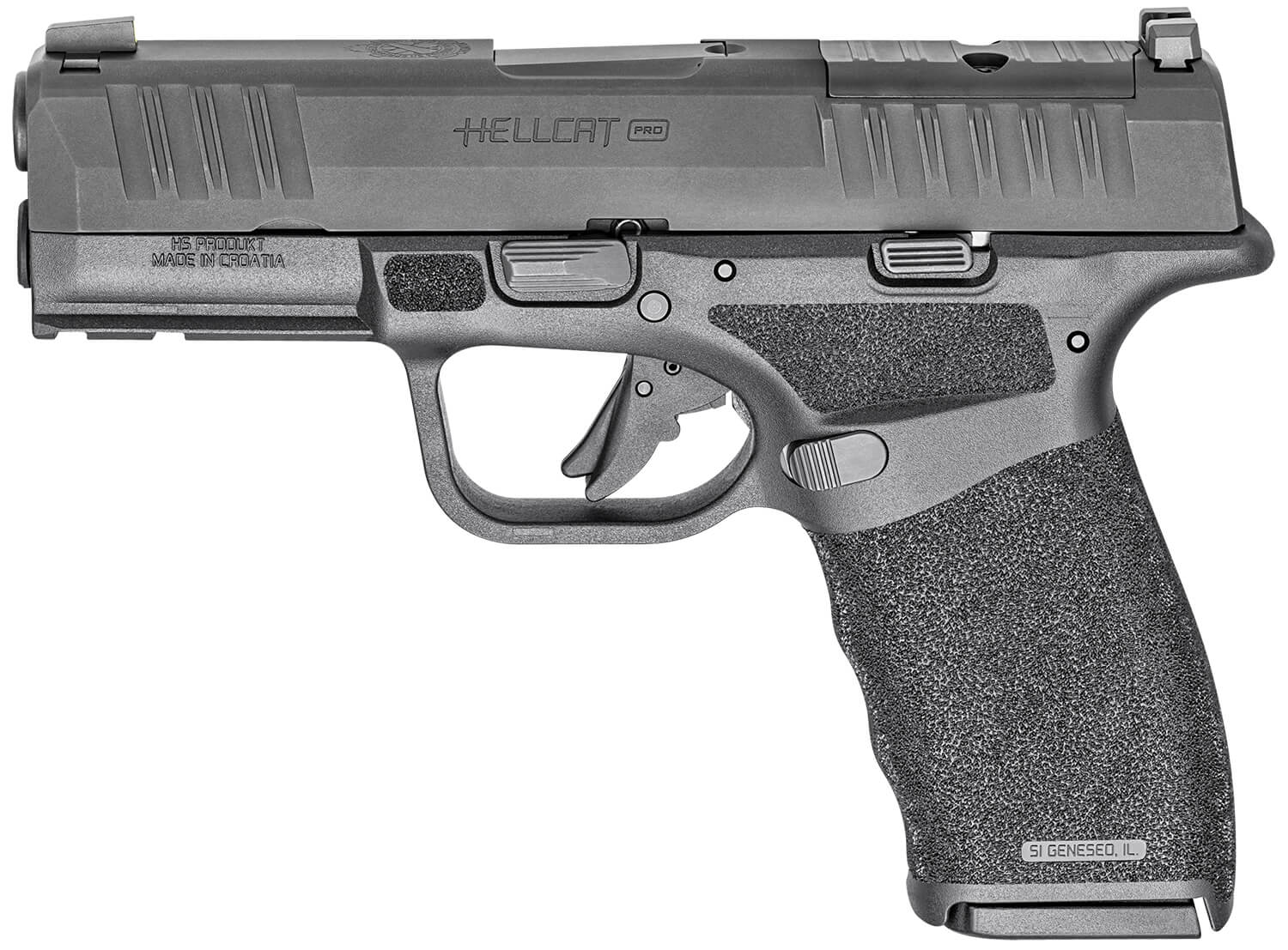 Springfield Armory HCP9379BOSP Hellcat Pro OSP Compact Frame 9mm Luger 15+1/17+1 3.70" Black Melonite Hammer Forged Steel Barrel Black Melonite Optic Ready/Serrated Steel Slide Black Polymer Frame w/Picatinny Rail Adaptive Textured Grip - Image 2