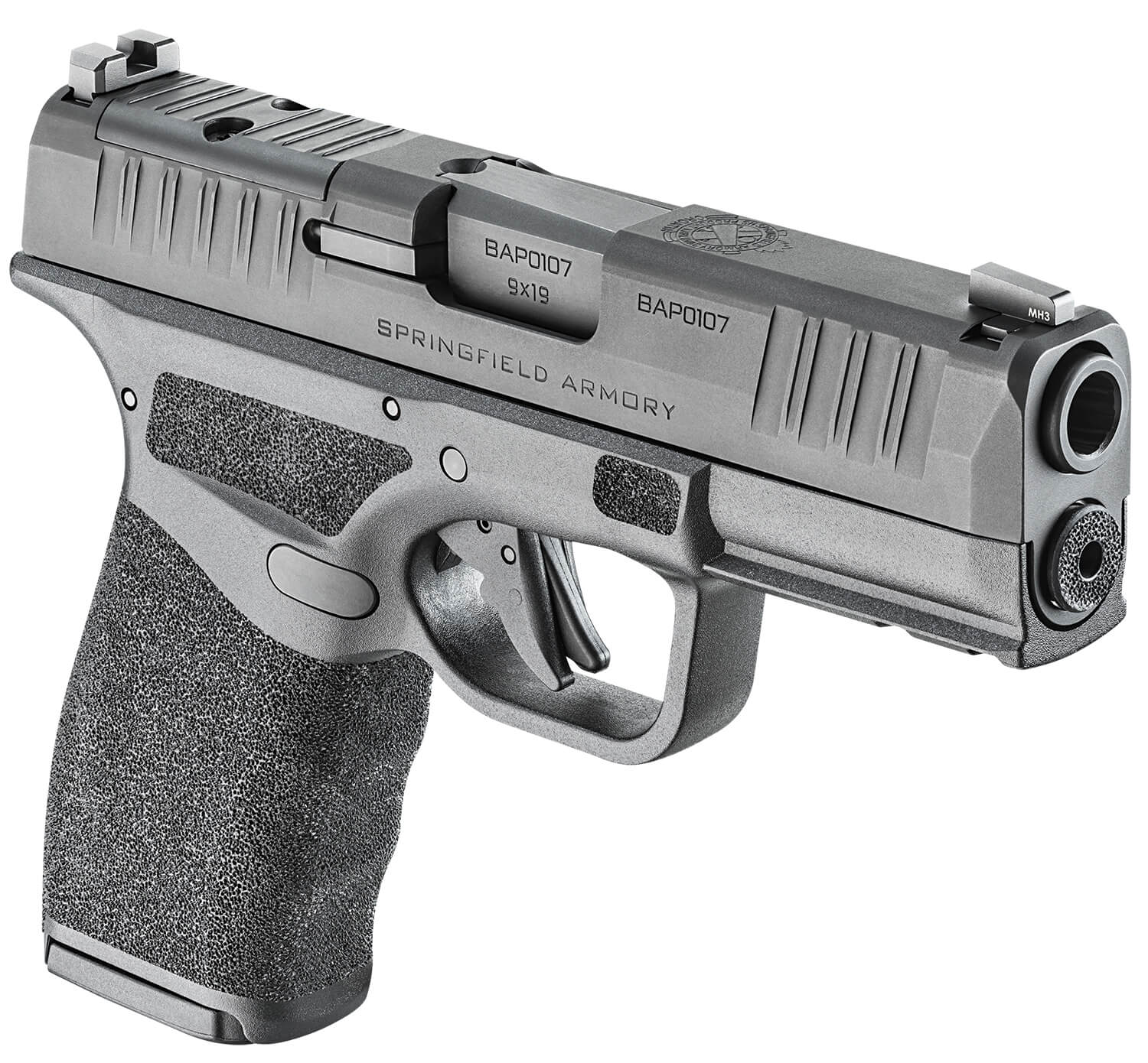 Springfield Armory HCP9379BOSP Hellcat Pro OSP Compact Frame 9mm Luger 15+1/17+1 3.70" Black Melonite Hammer Forged Steel Barrel Black Melonite Optic Ready/Serrated Steel Slide Black Polymer Frame w/Picatinny Rail Adaptive Textured Grip - Image 3