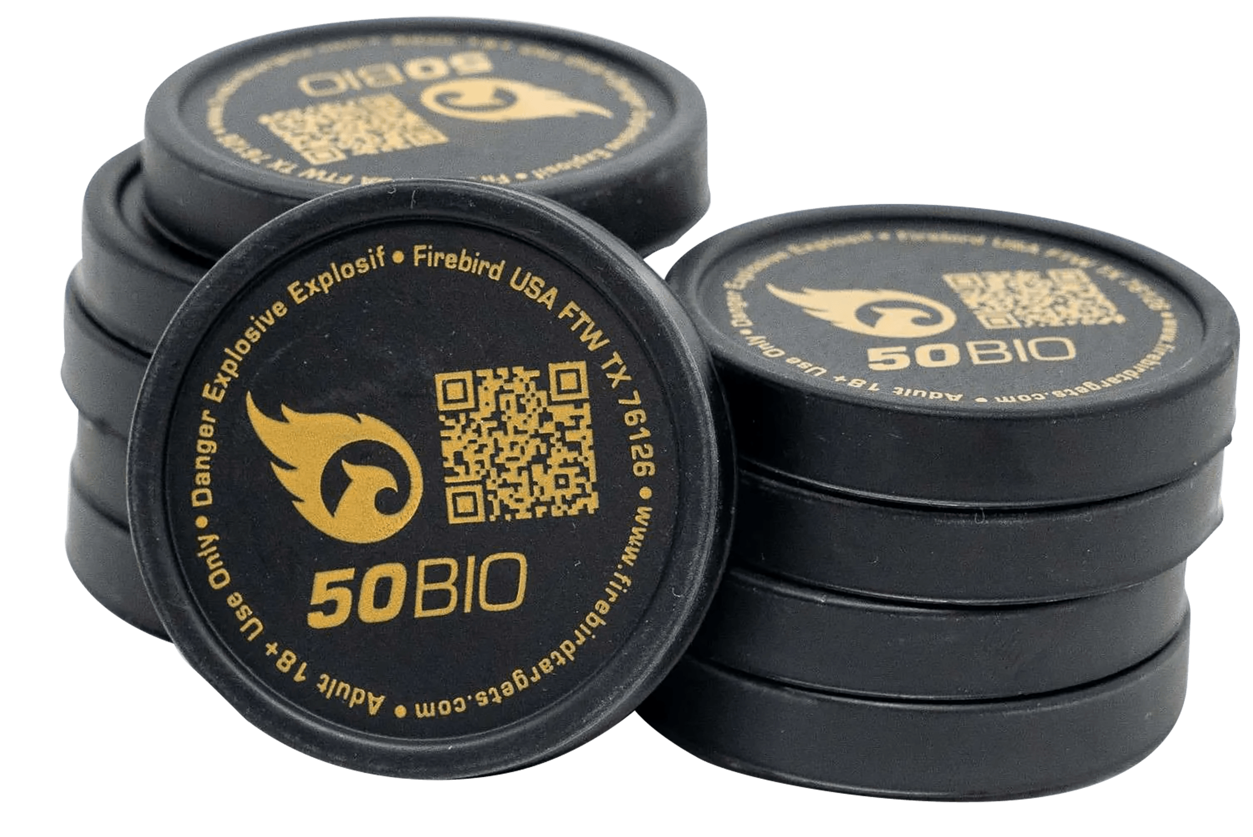Firebird USA 50BIO 50BIO Mount Type Moving Trajectory/Static Impact Enhancement Flash/Smoke/Sound White Smoke Universal Firearm 50mm 10 Pk.