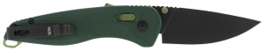 S.O.G SOG11410441 Aegis AT 3.13" Folding Drop Point Plain Black TiNi Cryo D2 Steel Blade/Forest w/Moss Accents GRN Handle