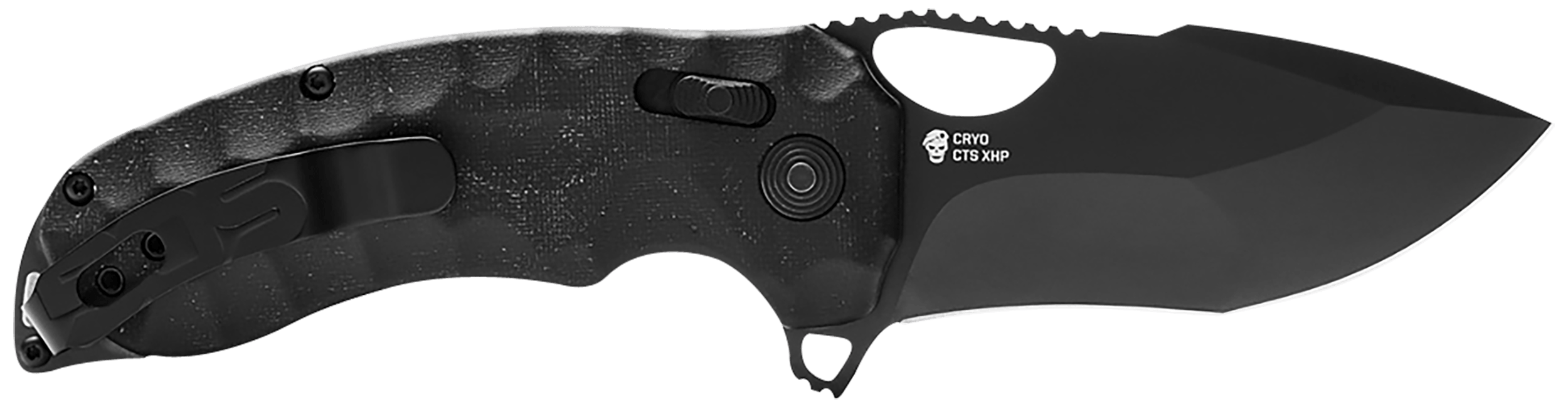 S.O.G SOG12270257 Kiku XR 3.03" Folding Tanto Plain Satin CTS XHP Steel Blade Deep Textured Black Linen Micarta Handle Includes Belt Clip