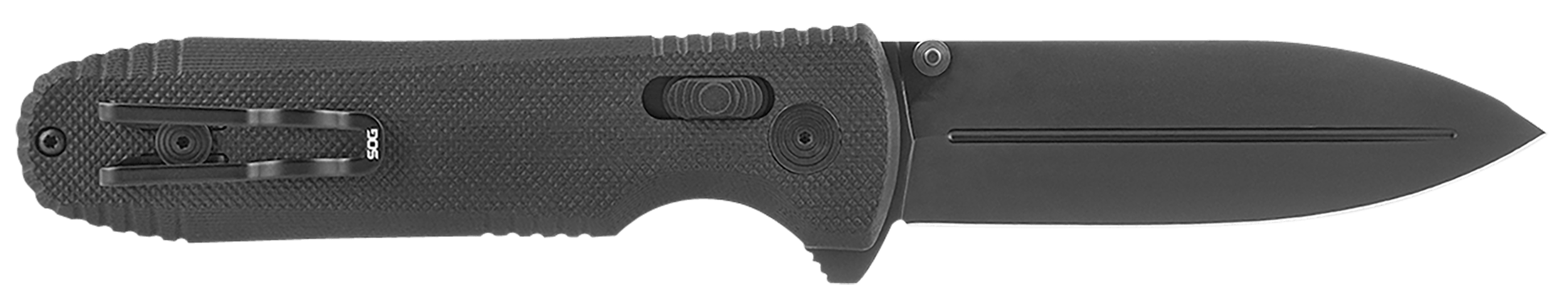 S.O.G SOG12610557 Pentagon XR LTE 3.60" Folding Spear Point Graphite TiNi Cryo CTS XHP Blade/Black G10 Handle Includes Belt Clip