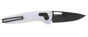 S.O.G SOG12730557 One-Zero XR 3.10" Folding Plain Black Chrome Cryo CPM S35VN Steel Blade/ White Sculpted Aluminum Handle