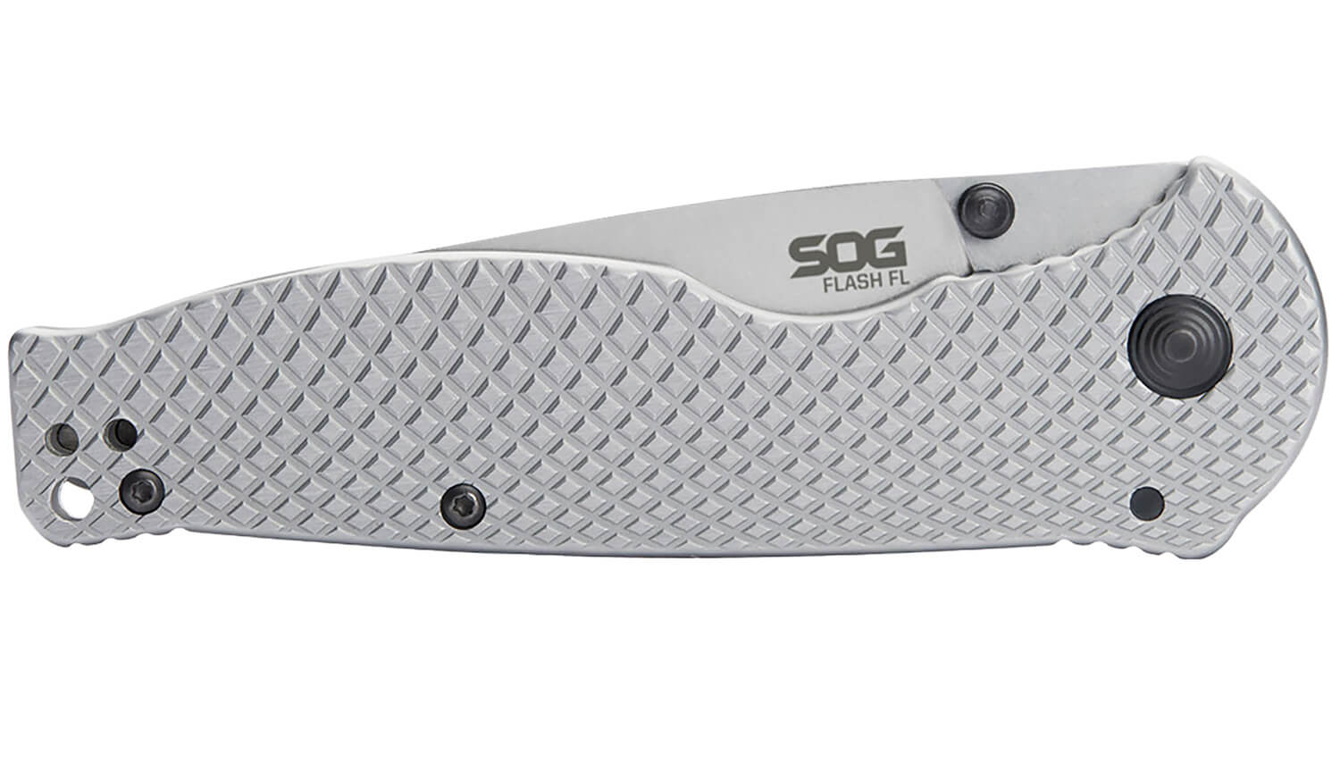 S.O.G SOG14180157 Flash FL 3.40" Folding Drop Point Plain Satin 4116 Stainless Steel Blade/Silver Stainless Steel Handle Includes Pocket Clip - Image 3