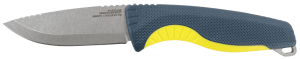 S.O.G SOG17410141 Aegis FX 3.70" Fixed Drop Point Plain Stonewashed 4116 Krupp SS Blade Indigo w/Acid Accents GRN Handle Includes Sheath