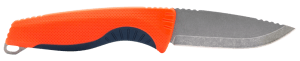 S.O.G SOG17410341 Aegis FX 3.70" Fixed Drop Point Plain Satin 4116 Krupp SS Blade Recue Red w/Indigo Accents GRN Handle Includes Sheath