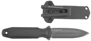 S.O.G SOG17610357 Pentagon FX Covert 3.41" Fixed Spear Point Plain Black Titanium Nitride Cryo CPM S35VN Blade/G10 Blackout Handle