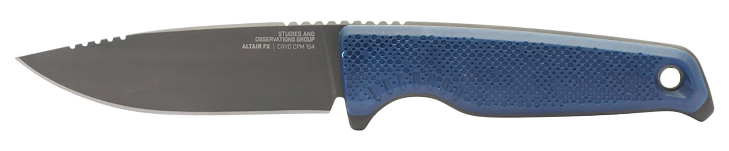 S.O.G SOG17790157 Altair FX 3.40" Fixed Clip Point Plain Satin TiCN Cryo CPM 154 SS Blade Squid Ink Black GRN Handle Includes Sheath - Image 2