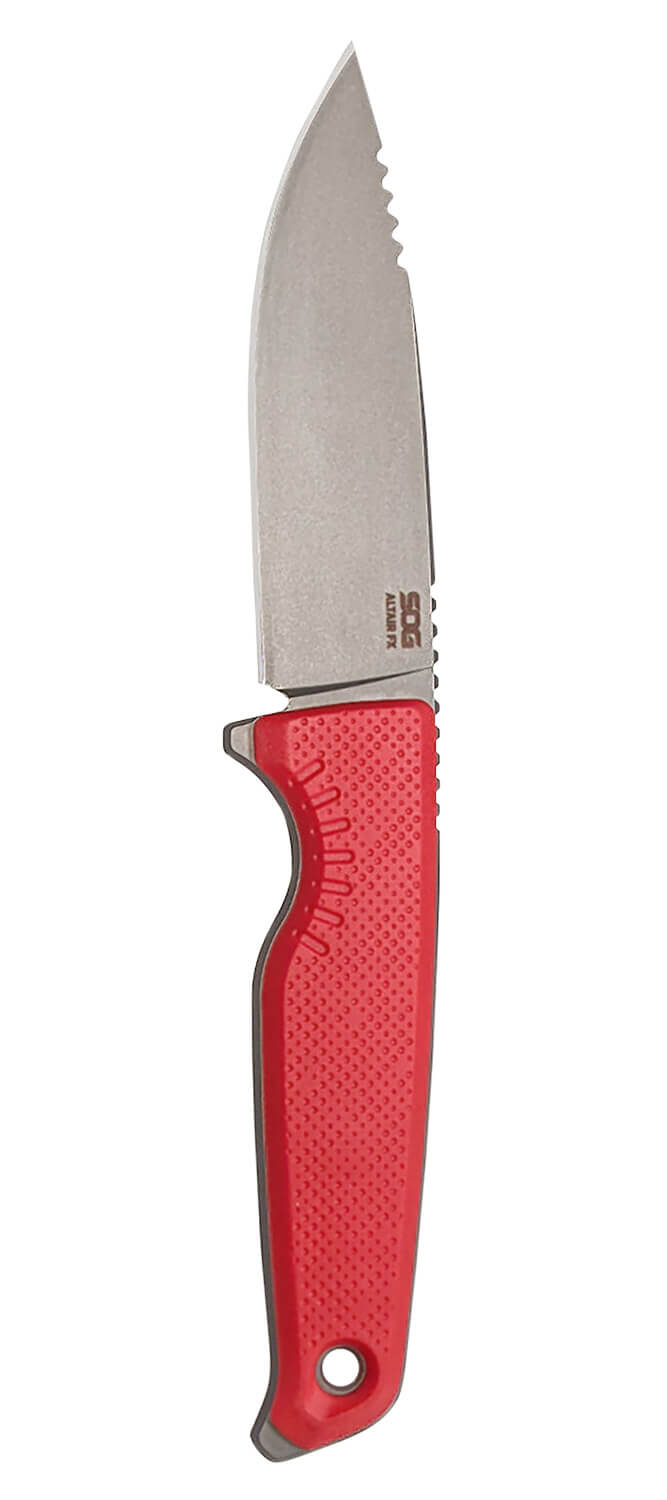 S.O.G SOG17790257 Altair FX 3.40" Fixed Clip Point Plain Satin TiCN Cryo CPM 154 SS Blade Canyon Red GRN Handle Includes Sheath - Image 2