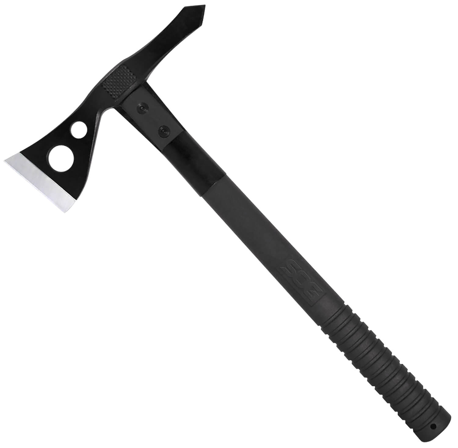 S.O.G SOGF01TNCP Tactical 2.75 Blade 420HC SS Blade Black Side Hammer Checkering GRN Handle 15.75" Long Tomahawk" - Image 3