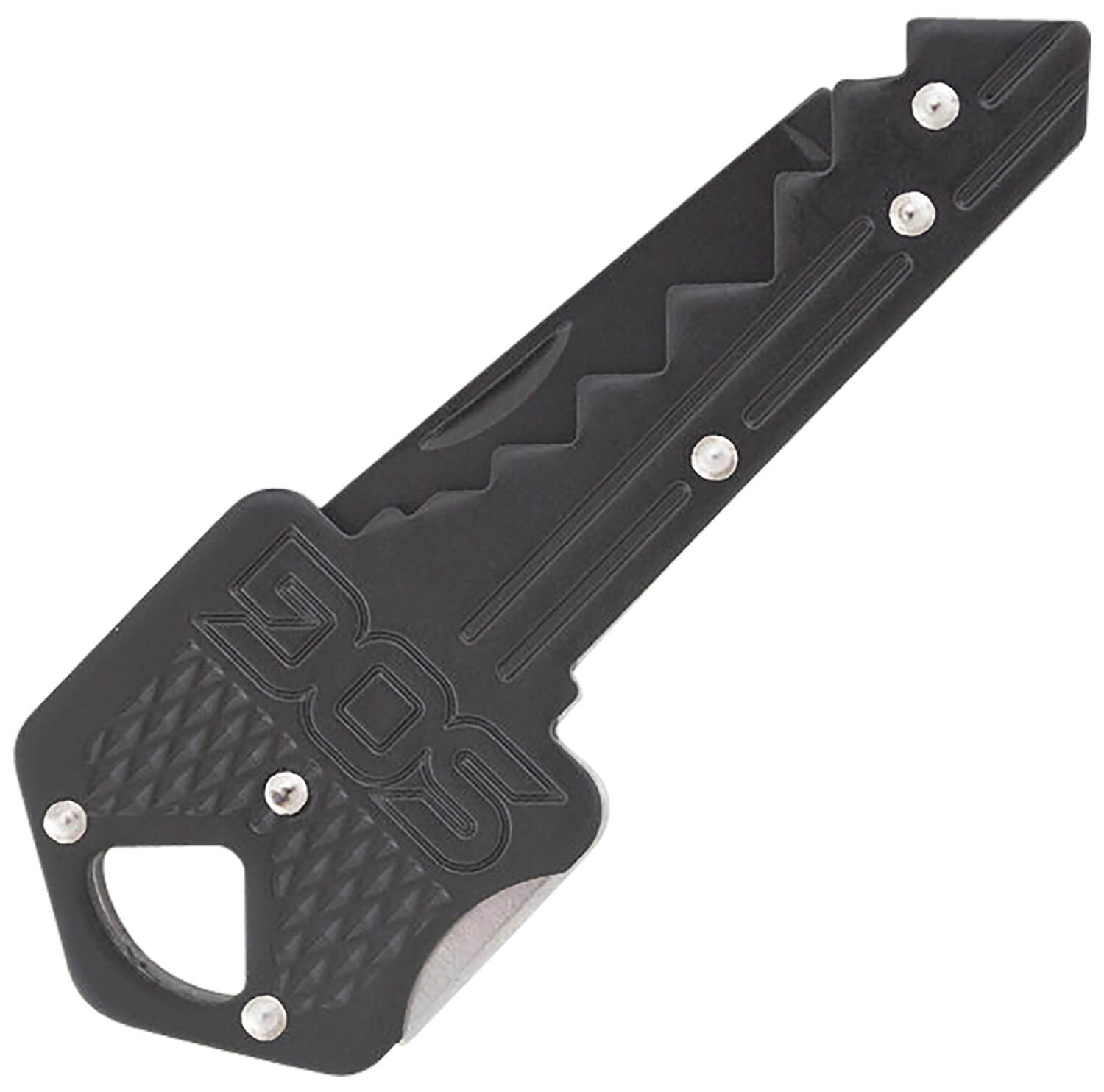S.O.G SOGKEY101 Key 1.50" Folding Plain Drop Point Black Hardcased 5Cr13MoV SS Blade/Black Stainless Steel Handle - Image 2