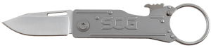 S.O.G SOGKT1001CP KeyTron 1.80" Folding Plain Clip Point Grey 5Cr13MoV SS Blade/ Grey Stainless Steel Handle