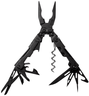 S.O.G SOGPL1002CP PowerLitre Black Hardcoat Anodized 5Cr15MoV Stainless Steel 5" Long Features 19 Tools