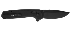 S.O.G SOGTM1027CP Terminus XR 2.95" Folding Clip Point Plain Black TiNi D2 Steel Blade Black G10 Handle Includes Pocket Clip