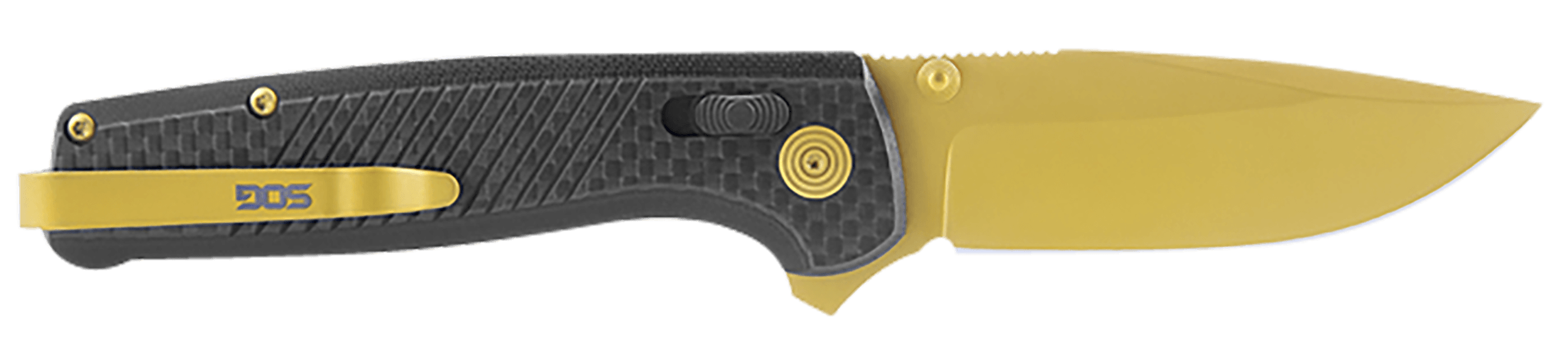 S.O.G SOGTM1033BX Terminus XR LTE 2.95" Folding Clip Point Plain Gold TiCN Cryo CPM S35VN Steel Blade Black G10/Carbon Fiber Handle Features Box Packaging Includes Pocket Clip