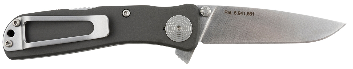 S.O.G SOGTWI8CP Twitch II 2.65" Folding Drop Point Plain Satin AUS-8A SS Blade Gray Anodized Aluminum Handle Includes Belt Clip - Image 2