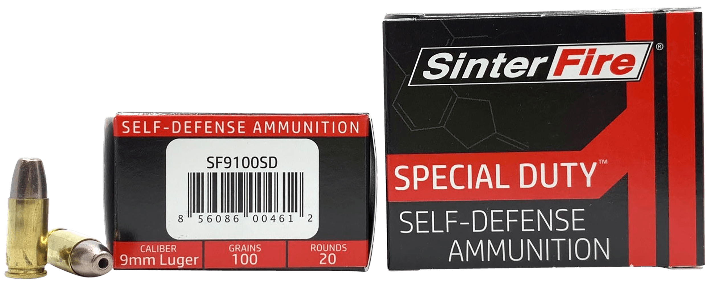 SinterFire Inc SF9100SD Special Duty (SD) 9mm Luger 100 gr Lead Free Frangible Hollow Point 20rd Box