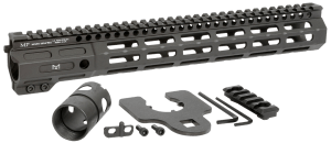 Midwest Industries MINF135 Night Fighter 13.50" M-LOK Black Hardcoat Anodized Aluminum Includes Barrel Wrench Nut & 5 Slot Rail