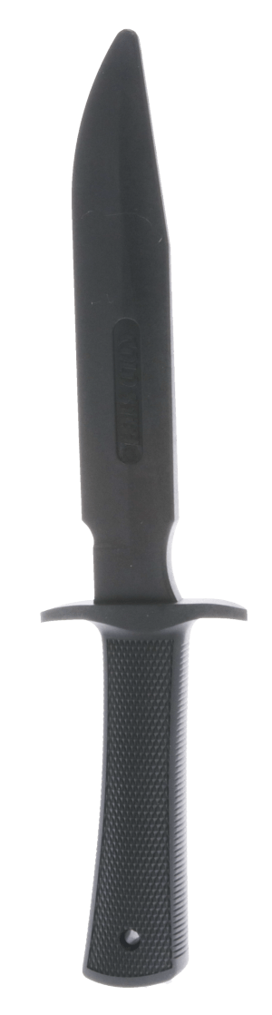 Cold Steel CS92R14R1 Military Classic Trainer 6.75" Fixed Plain Black Santoprene Blade  4.75" Black Santoprene Handle