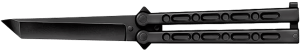 Cold Steel CS92EAB FGX Balisong 5" Folding Plain Tanto Black Griv-Ex Blade/Handle