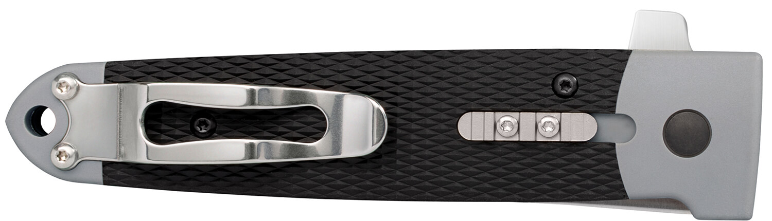 Cold Steel CS26T Oyabun 3.50" Folding Plain 4034 Stainless Steel Blade/ Griv-Ex Black GRN w/TPR Inlay Handle - Image 2
