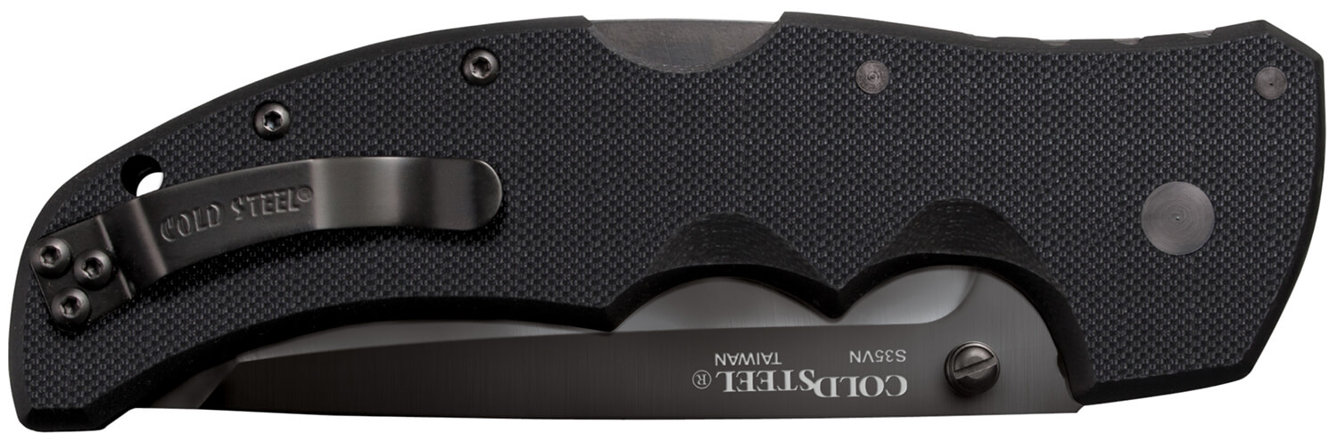 Cold Steel CS27BT Recon 1 4" Folding Tanto Plain DLC Coated American S35VN Blade/ Black Textured G10 Handle Includes Pocket Clip - Image 2